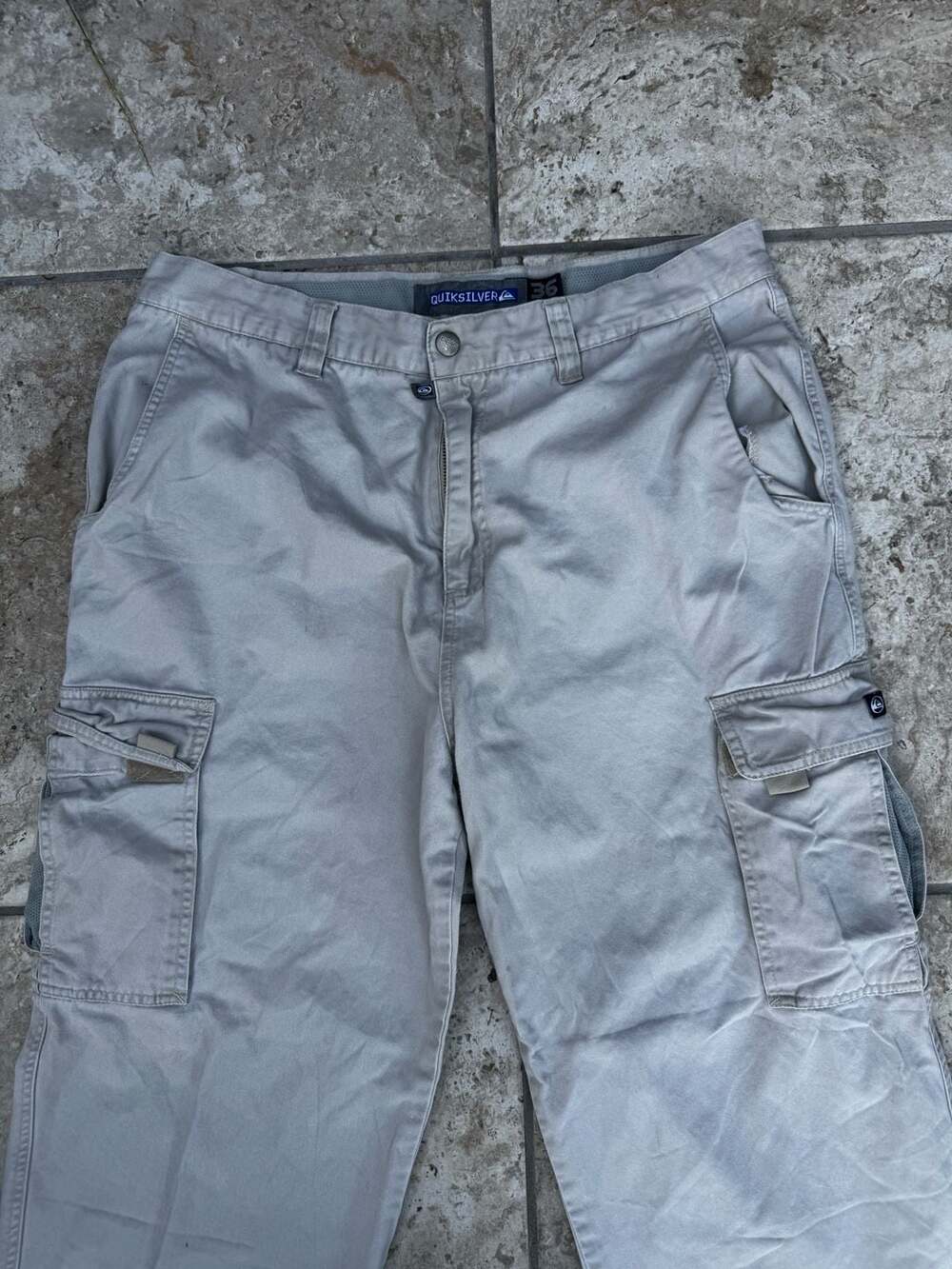 Quiksilver Mens Khaki Beige Cargo Pants Size 36